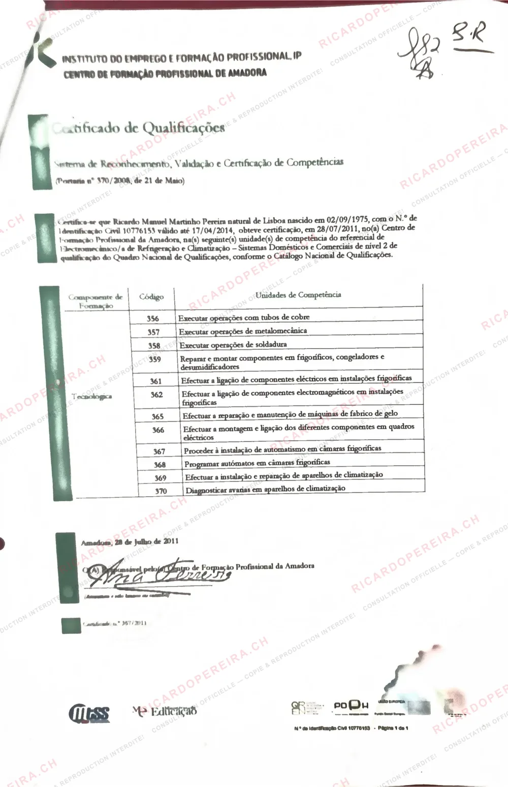 3. Accréditations Fédérales Suisses & ESTI — Archive visuelle et preuve technique #1